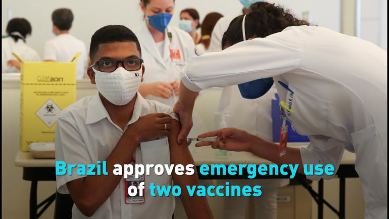 Brazil approves emergency use of two vaccines
