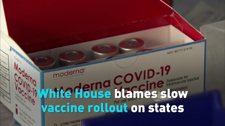 White House blames slow vaccine rollout on states