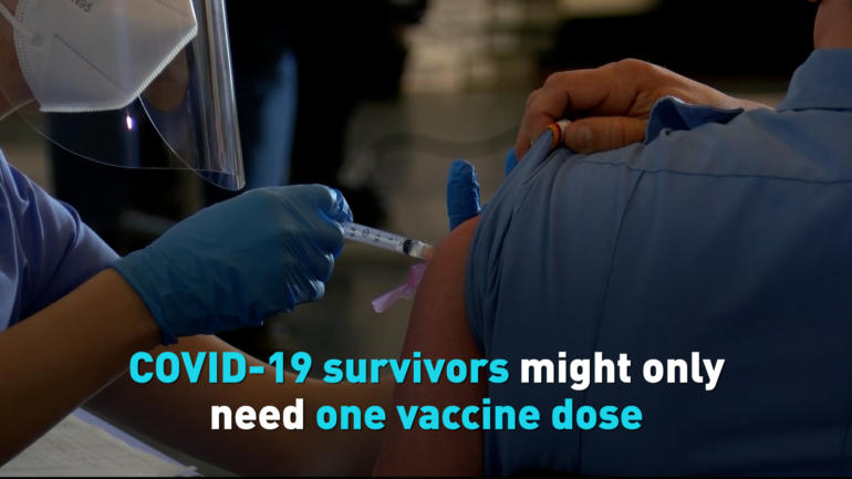 COVID-19 survivors might only need one vaccine dose