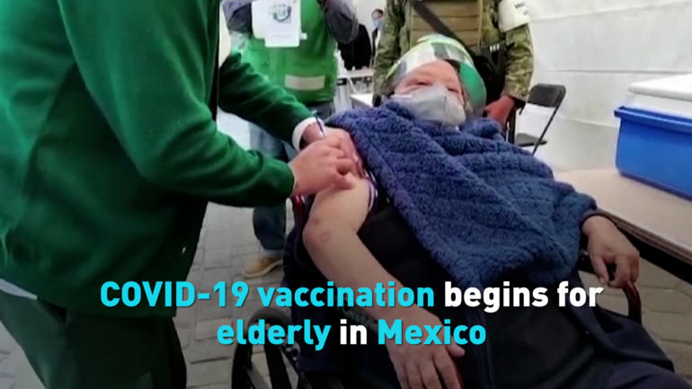 COVID-19 vaccination begins for elderly in Mexico