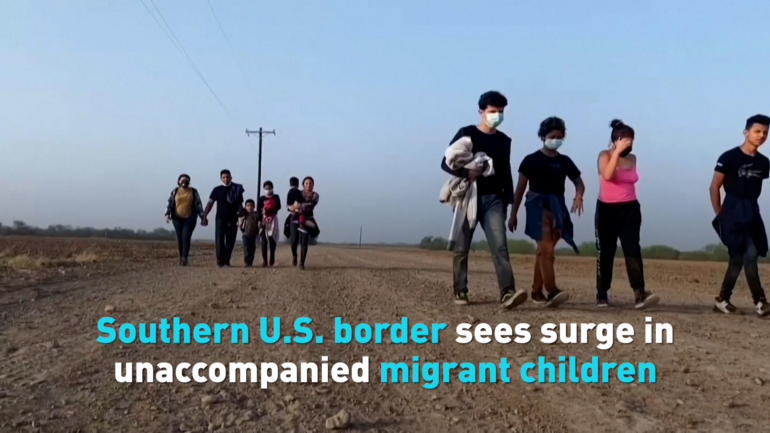 Southern U.S. border sees surge in unaccompanied migrant children