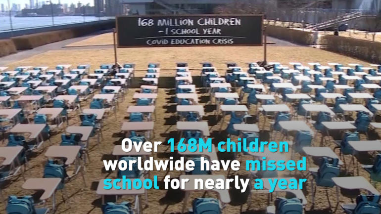 Over 168M children worldwide have missed school for nearly a year