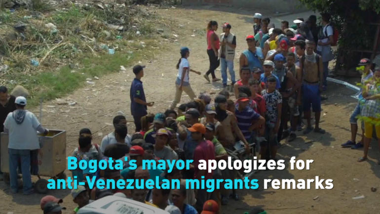 Bogota's mayor apologizes for anti-Venezuelan migrants remarks