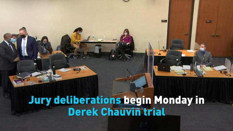Jury deliberations begin Monday in Derek Chauvin trial