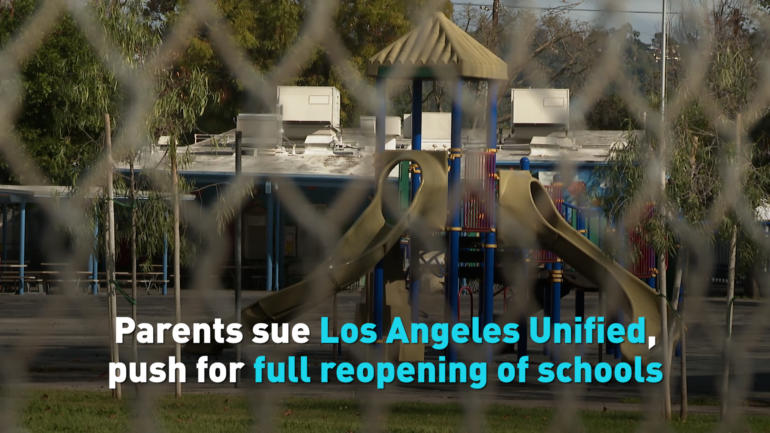 Parents sue Los Angeles Unified, push for full reopening of schools