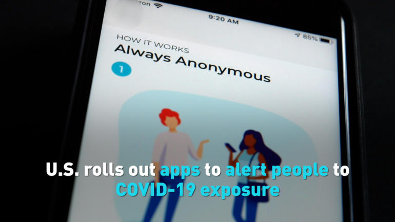 U.S. rolls out apps to alert people to COVID-19 exposure