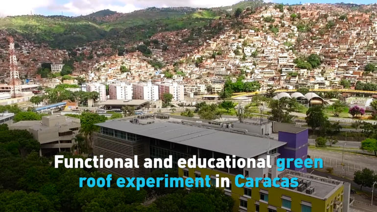 Functional and educational green roof experiment in Caracas