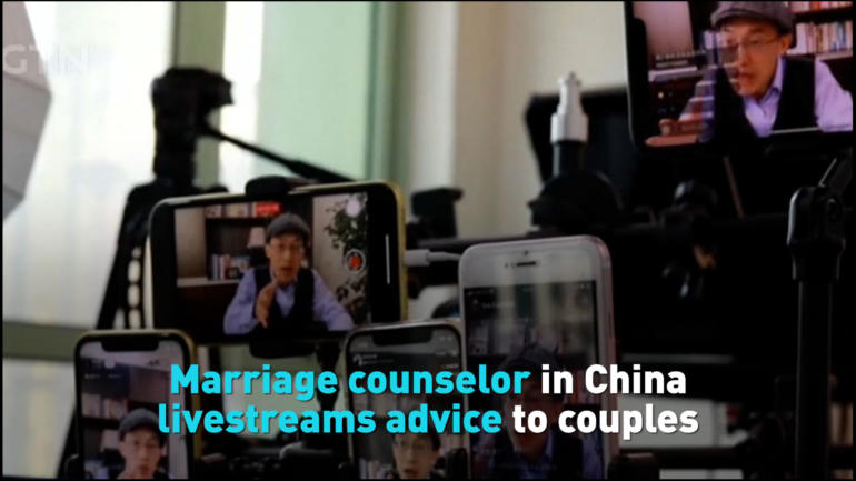 Marriage counselor in China livestreams advice to couples