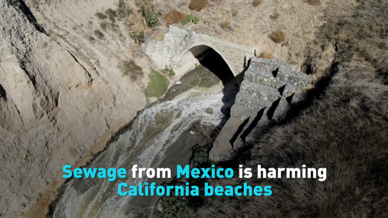 Sewage from Mexico is harming California beaches