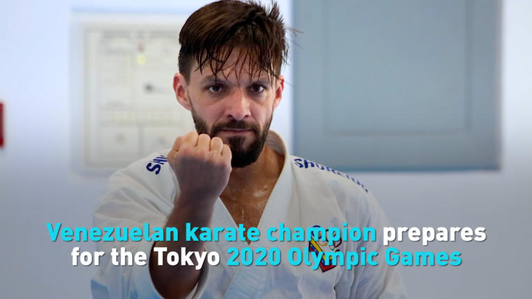 Venezuelan karate champion prepares for the Tokyo 2020 Olympic Games