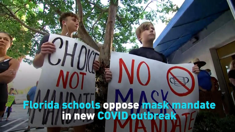 Florida schools oppose mask mandate in new COVID outbreak