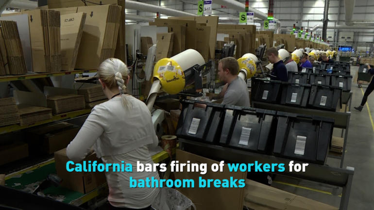 California bars firing of workers for bathroom breaks