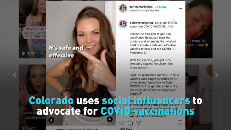 Colorado uses social influencers to advocate for COVID vaccinations