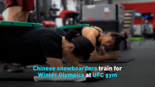 Chinese snowboarders train for Winter Olympics at UFC gym
