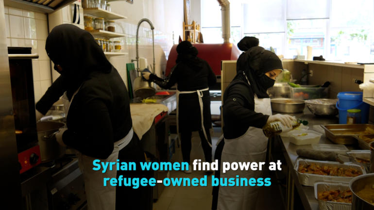 Syrian women find power at refugee-owned business