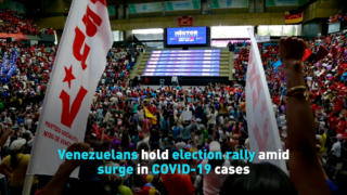 Venezuelans hold election rally amid surge in COVID-19 cases