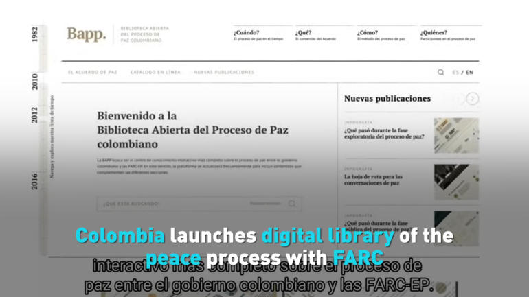 Colombia launches digital library of the peace process with FARC
