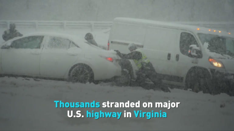 Thousands stranded on major U.S. highway in Virginia