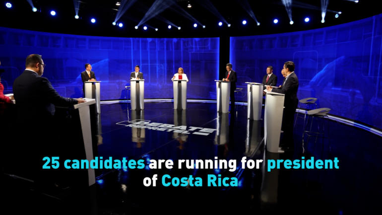 25 candidates are running for president of Costa Rica
