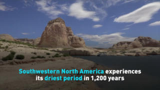 Southwestern North America experiences its driest period in 1,200 years