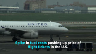 Spike in fuel costs pushing up price of flight tickets in the U.S.
