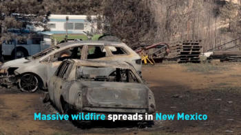 Massive wildfire spreads in New Mexico