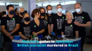 Mourners gather to remember British journalist murdered in Brazil