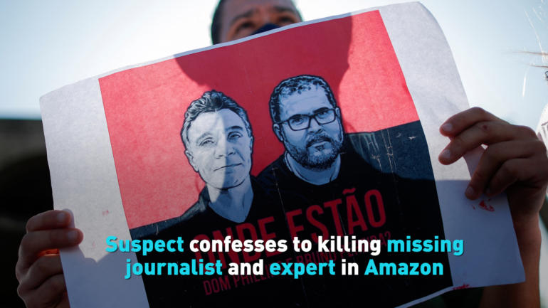 Suspect confesses to killing missing journalist and expert in Amazon