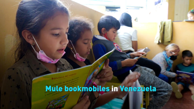 Mule bookmobiles in Venezuela