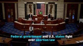 Federal government and U.S. states fight over abortion law