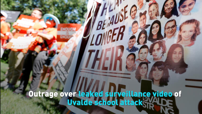 Outrage over leaked surveillance video of Uvalde school attack