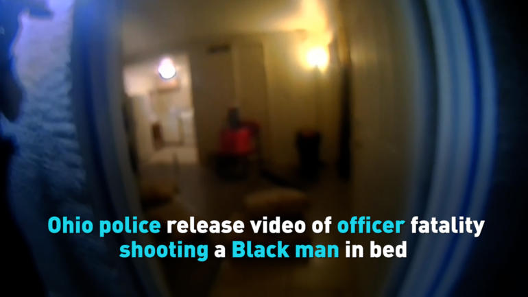 "Ohio police release video of officer fatality shooting a Black man in bed "
