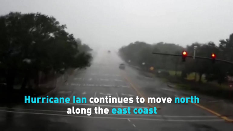 Hurricane Ian continues to move north along the east coast