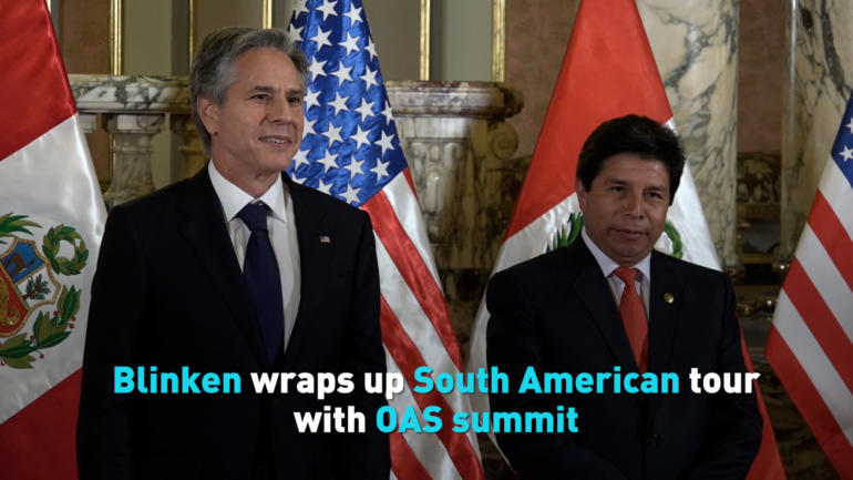 Blinken wraps up South American tour with OAS summit