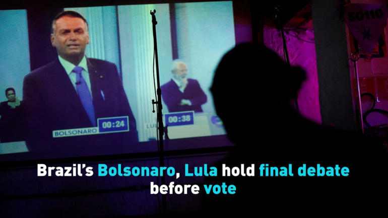 Brazil’s Bolsonaro, Lula hold final debate before vote