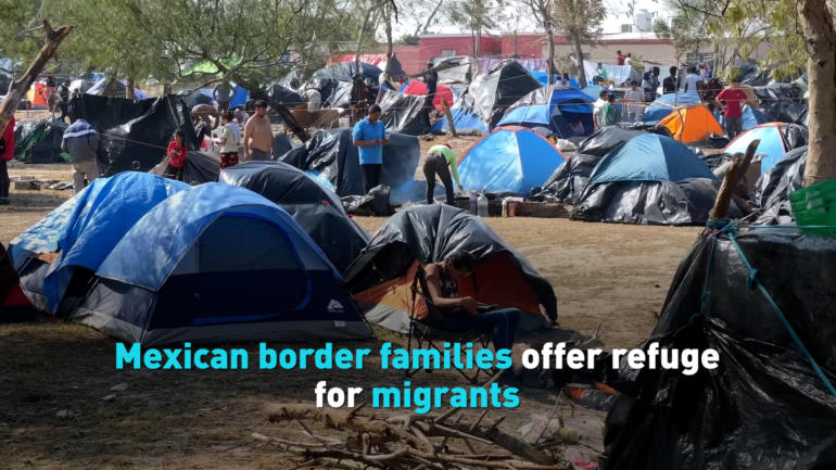 Mexican border families offer refuge for migrants