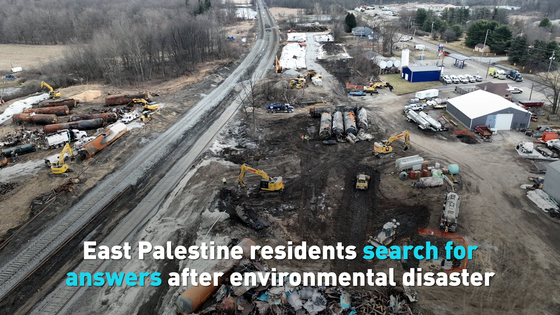 East Palestine residents search for answers after train derailment