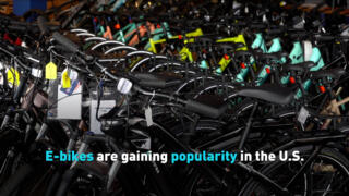 E-bikes are gaining popularity in the U.S.