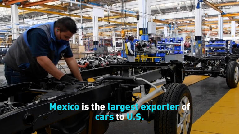 Mexico is the largest exporter of cars to U.S.
