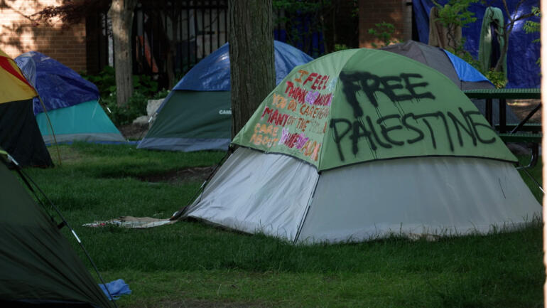 Tensions mount as Pro-Palestinian protest continues at DePaul University