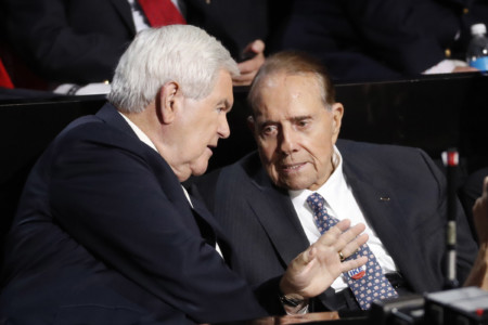Sen. Bob Dole and former Speaker of the House Newt Gingrich