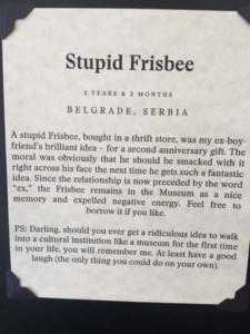 Exhibit at the Museum of Broken Relationships in Los Angeles, California, which focuses on objects from failed love donated by the public. The Los Angeles museum opened in June. The first Museum of Broken Relationships is in Zagreb, Croatia, conceptualized by Olinka Vištica and Dražen Grubišić. (Photo: May Lee, CCTV)