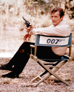 British actor Roger Moore, playing the title role of secret service agent 007, James Bond, is shown on location in England in 1972. Moore played Bond in seven films, more than any other actor in that role. (PHOTO: AP Photo) Roger Moore