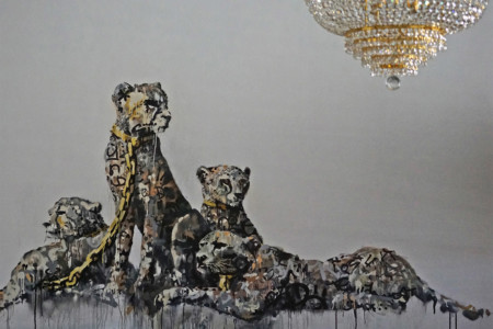 Original Banksy art in the rooms of the Wall Hotel. (PHOTO: The Wall Hotel) Banksy art at the Wall Hotel
